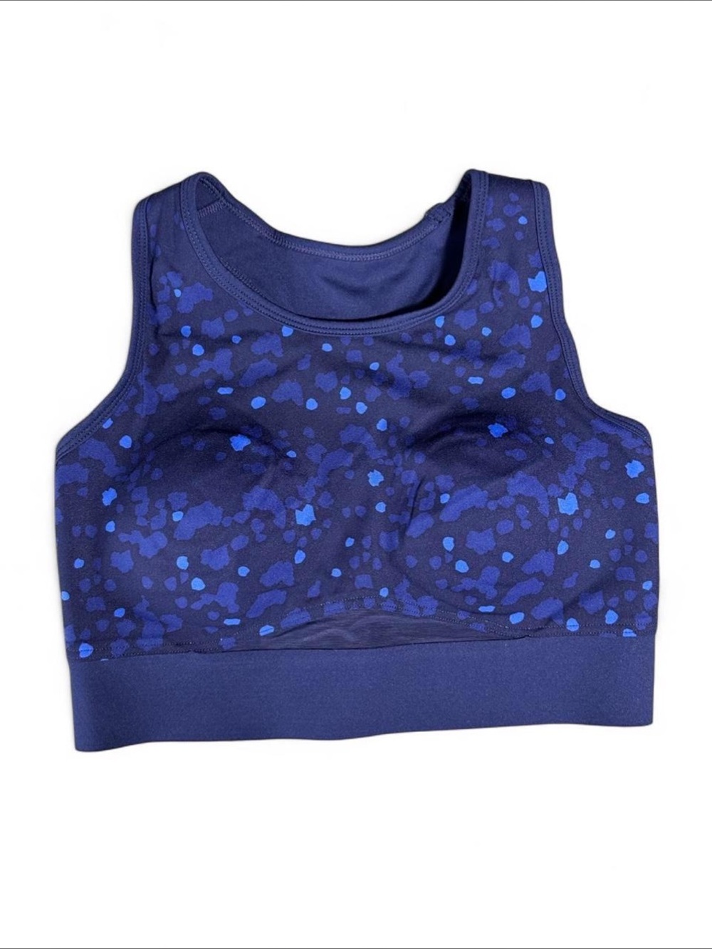 Knix Catalyst Sports Bra in Blue Leopard Print